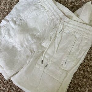 Athleta White Wide Leg linen pants